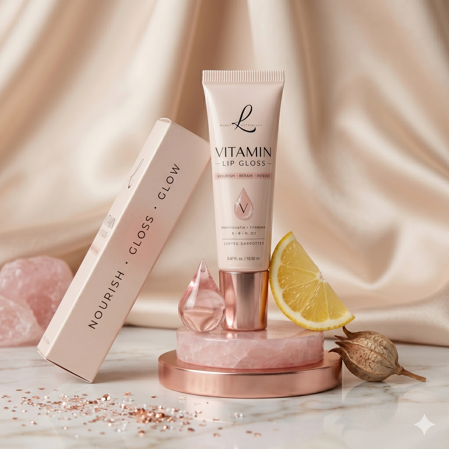 Lavish Cosmetics - Vitamin Lip Gloss with Vitamin A, C, E, & B5